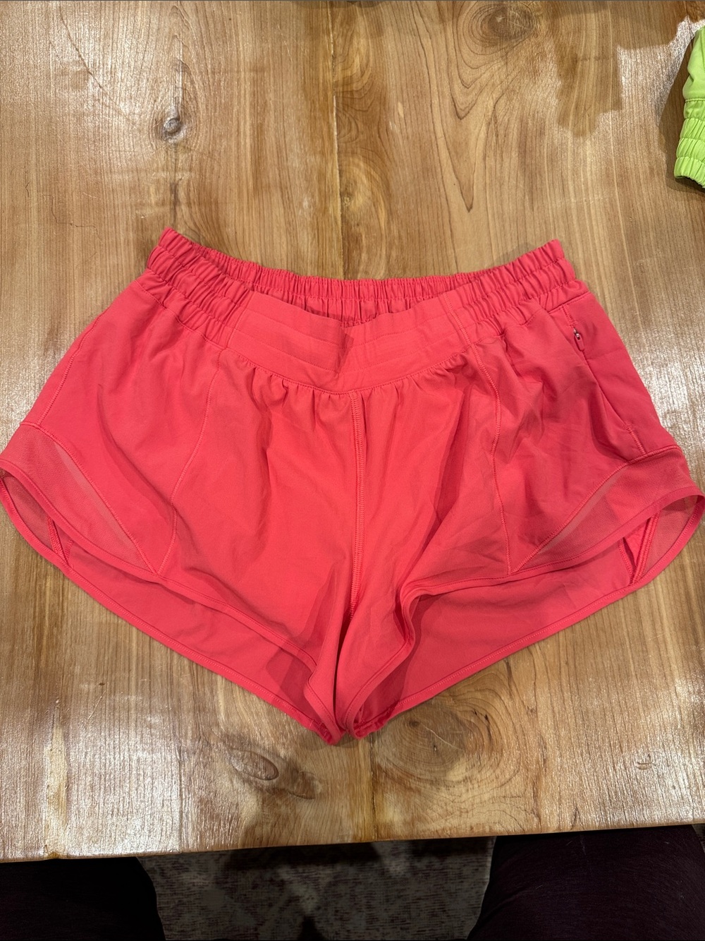 lululemon athletica Women's Coral-Pink Running Shorts, Hotty Hot 2.5”